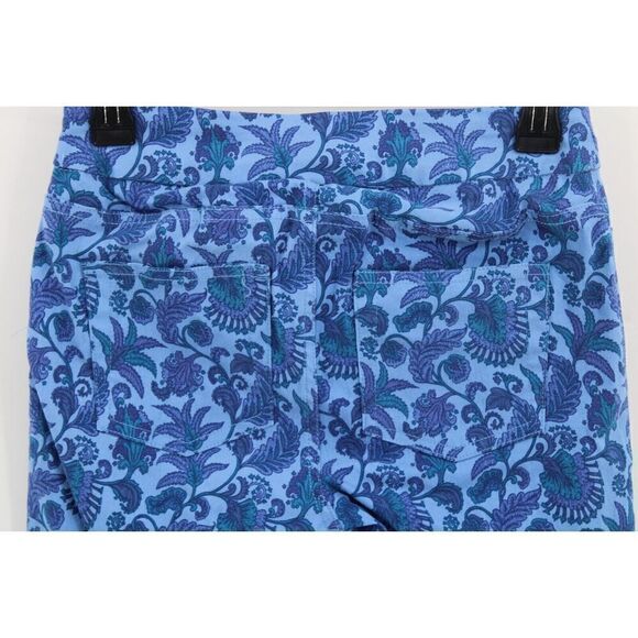 Soft Surroundings 2AC10 Size XS Blue Paisley Print Pull On Pants - Picture 3 of 5